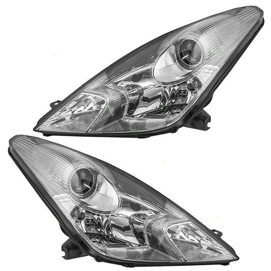 Brock Replacement Driver and Passenger Halogen Headlights Headlamps Compatible with Celica 811702B750 811302B790