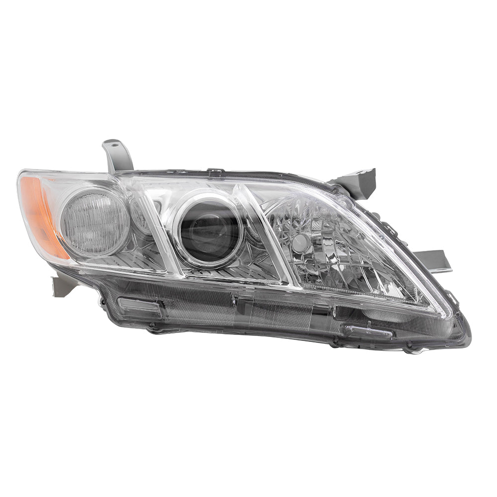 Brock Replacement Pair Set Headlights Headlamps with Clear Lens Compatible with 07-09 Camry 8117006202 8113006201