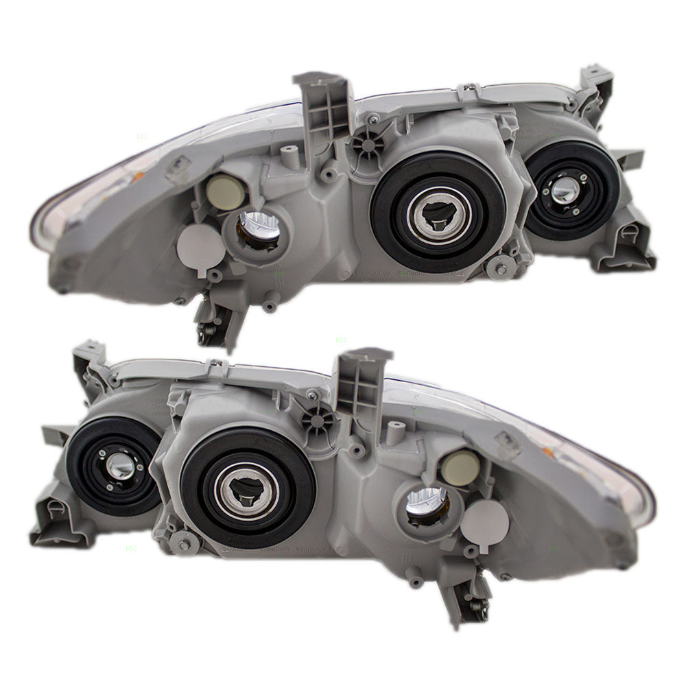 Brock Replacement Pair Set Headlights Headlamps with Smoked Lens Compatible with 07-09 Camry 8115006C00 8111006C00