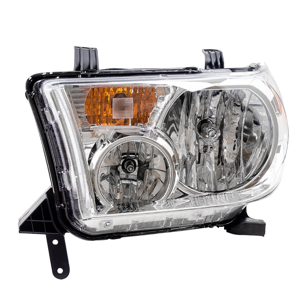 Brock Replacement Drivers Halogen Headlight Headlamp Compatible with 2008-2017 Sequoia 811500C051