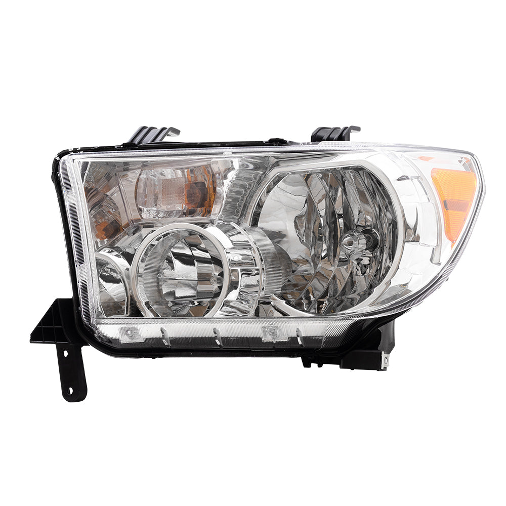 Brock Replacement Drivers Halogen Headlight Headlamp Compatible with 2008-2017 Sequoia 811500C051