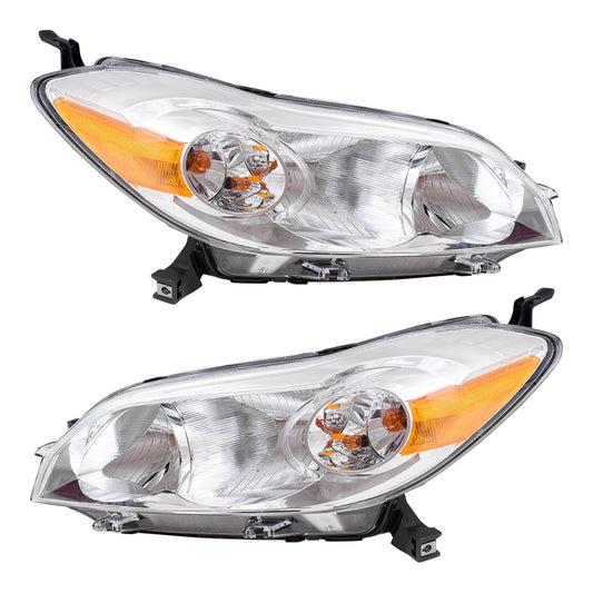 Brock Replacement Driver and Passenger Headlights Headlamps Compatible with Matrix 81150-02650 81110-02650