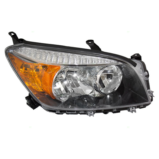 Brock Replacement Passengers Headlight Headlamp Unit with Black Bezel Compatible with RAV4 8113042371