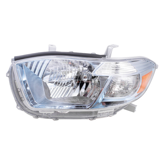 Brock Replacement Drivers Headlight Headlamp Lens Compatible with 2008-2010 Highlander Hybrid SUV 8117048480