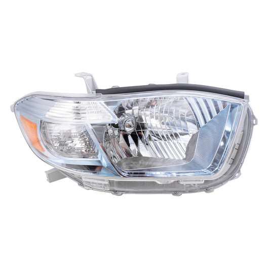 Brock Replacement Passengers Headlight Headlamp Compatible with 2008-2010 Highlander Hybrid SUV 8113048490