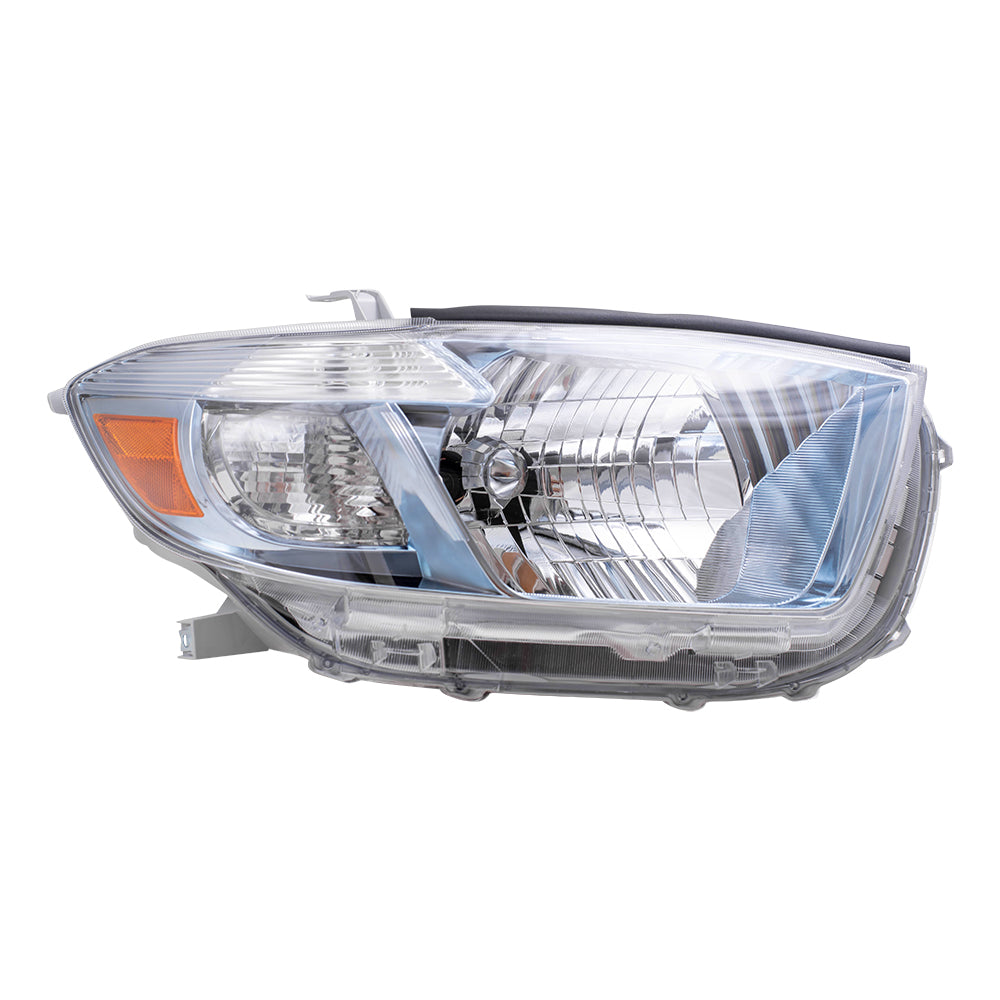 Brock Replacement Passengers Headlight Headlamp Compatible with 2008-2010 Highlander Hybrid SUV 8113048490