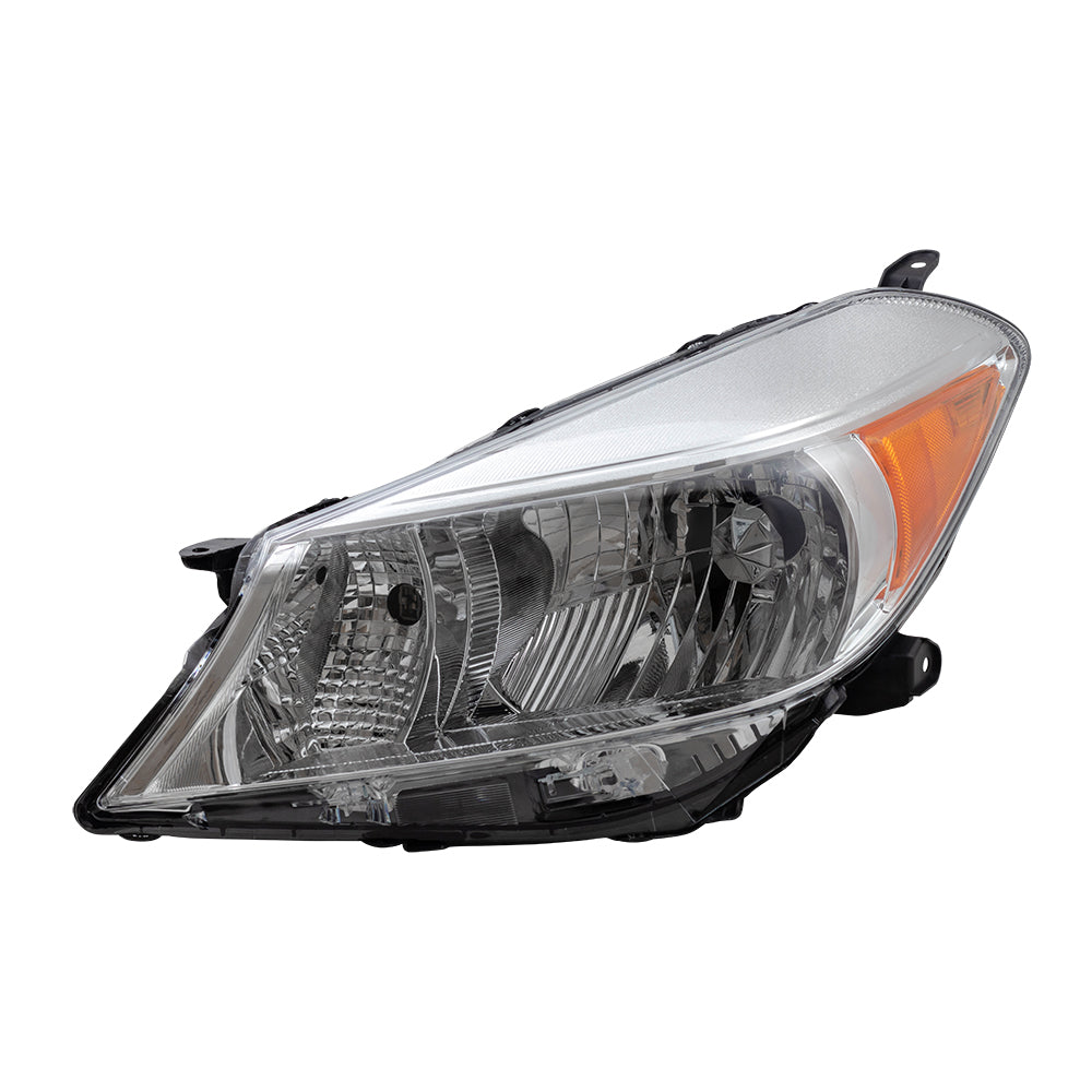 Brock Replacement Drivers Headlight Compatible with 12-14 Yaris Hatchback