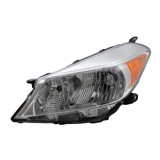 Brock Replacement Drivers Headlight Compatible with 12-14 Yaris Hatchback