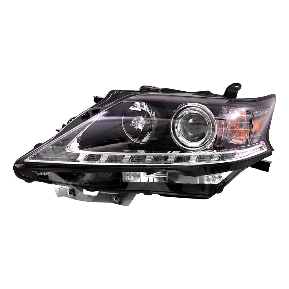 Brock Replacement Driver Side Halogen Combination Headlight Assembly Compatible with 13-15 RX 350 Built in Canada