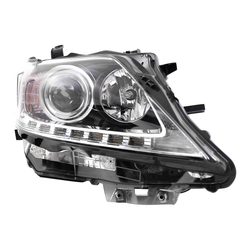 Brock Replacement Driver and Passenger Side Halogen Combination Headlight Assemblies Compatible with 13-15 RX 350 Built in Canada