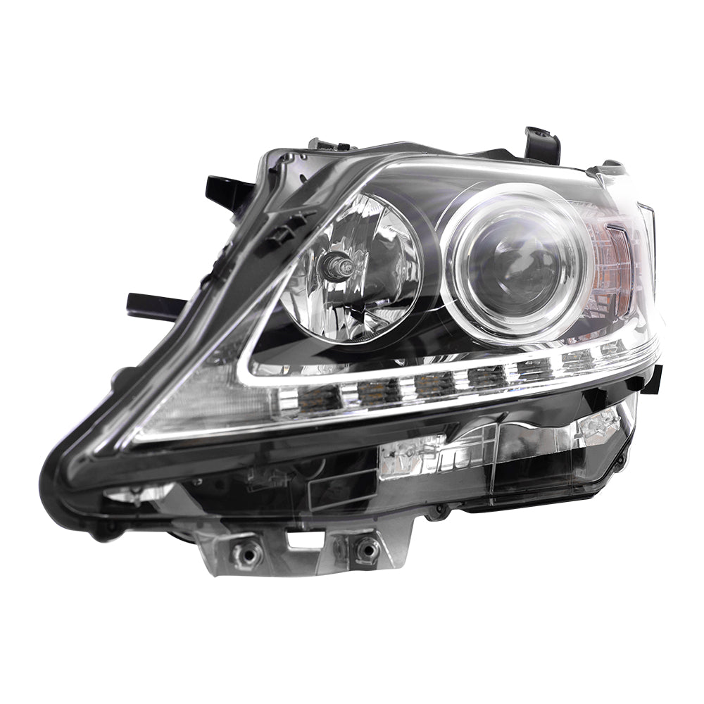 Brock Replacement Driver Side Halogen Combination Headlight Assembly Compatible with 13-15 RX 350 Built in Canada