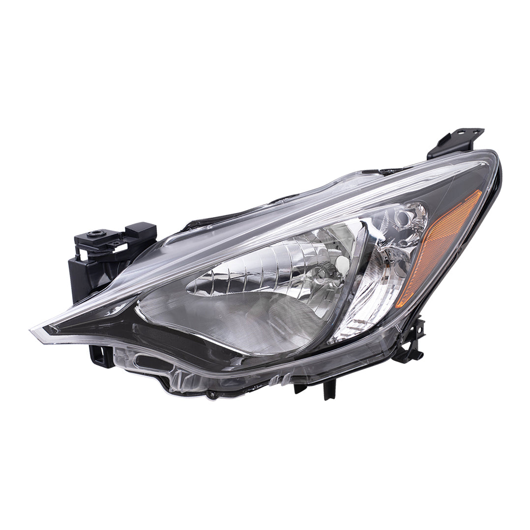 Brock Replacement Driver Side Halogen Combination Headlight Assembly Compatible with 16-18 Yaris iA