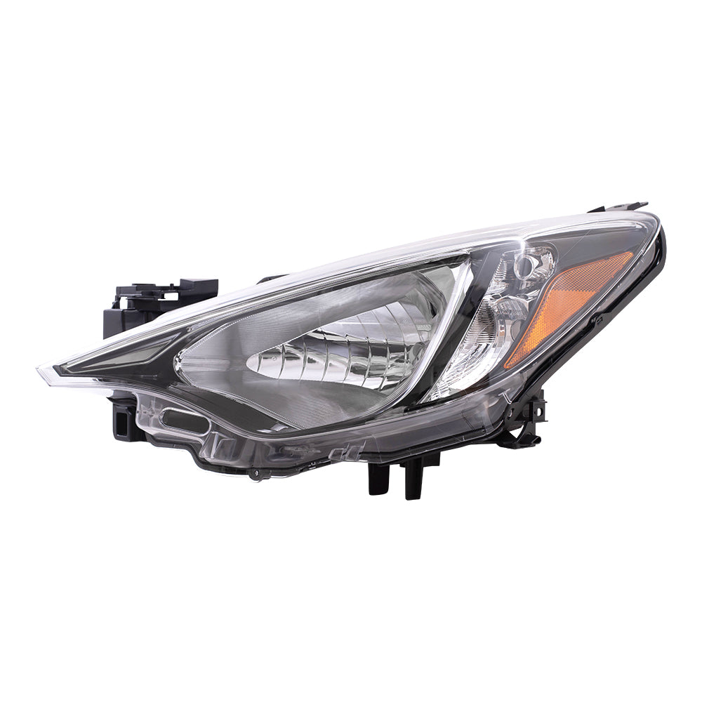 Brock Replacement Driver Side Halogen Combination Headlight Assembly Compatible with 16-18 Yaris iA