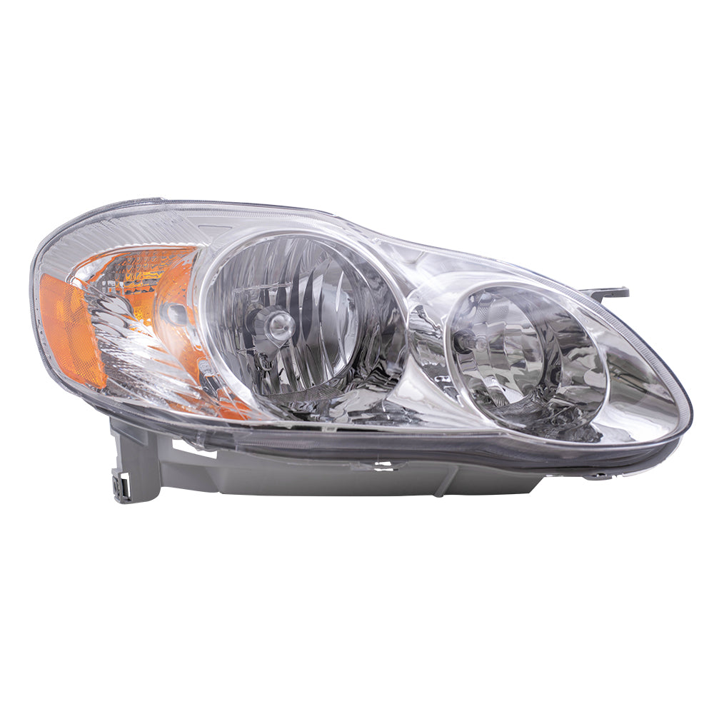 Brock Replacement Driver and Passenger Headlights Headlamps Compatible with Corolla 81150-02200 81110-02190