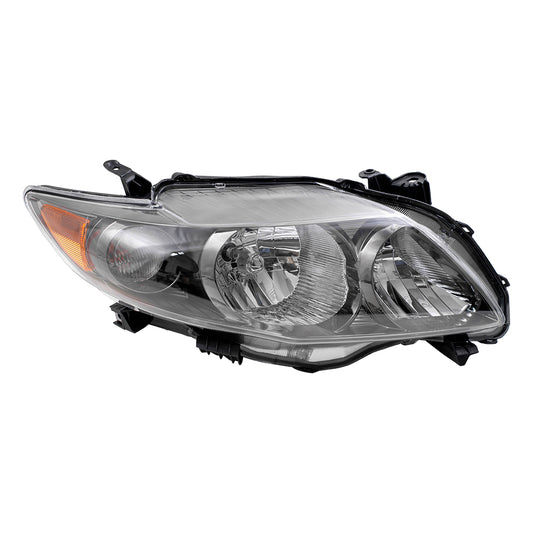 Brock Replacement Passengers Headlight Headlamp with Black Housing Compatible with Corolla 81110-02680