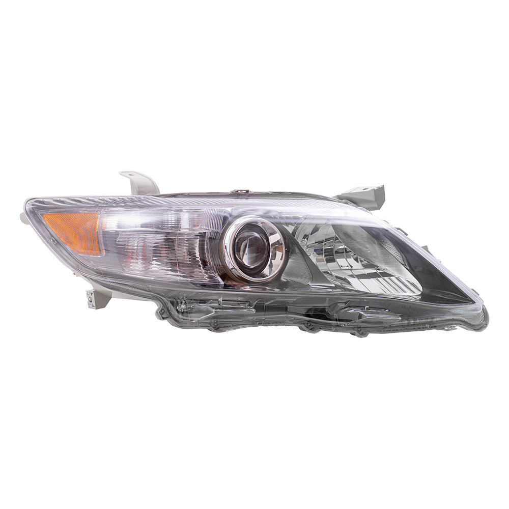 Brock Replacement Driver and Passenger Headlights Headlamps with Smoked Lens Compatible with Camry 81150-06510 81110-06510