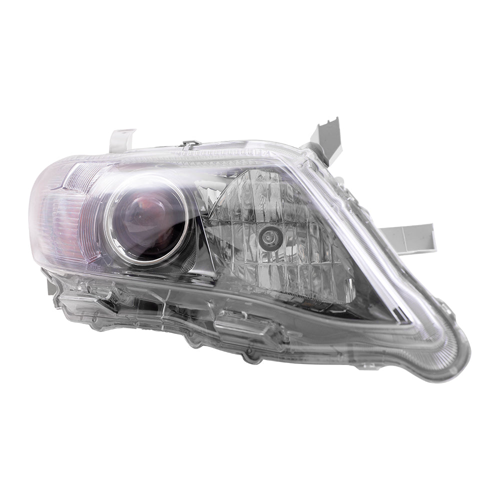 Brock Replacement Passengers Headlight Headlamp with Smoked Lens Compatible with Camry 81110-06510