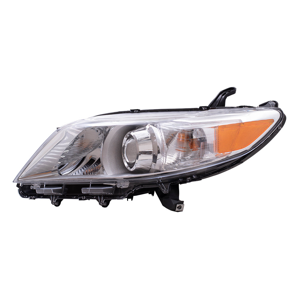 Brock Replacement Driver Halogen Headlight without LED Daytime Running Light Compatible with 2011-2020 Toyota Sienna EXCEPT SE