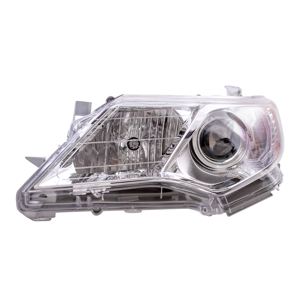 Brock Replacement Drivers Halogen Headlight Headlamp with Chrome Bezel Compatible with 12-14 Camry 8115006470