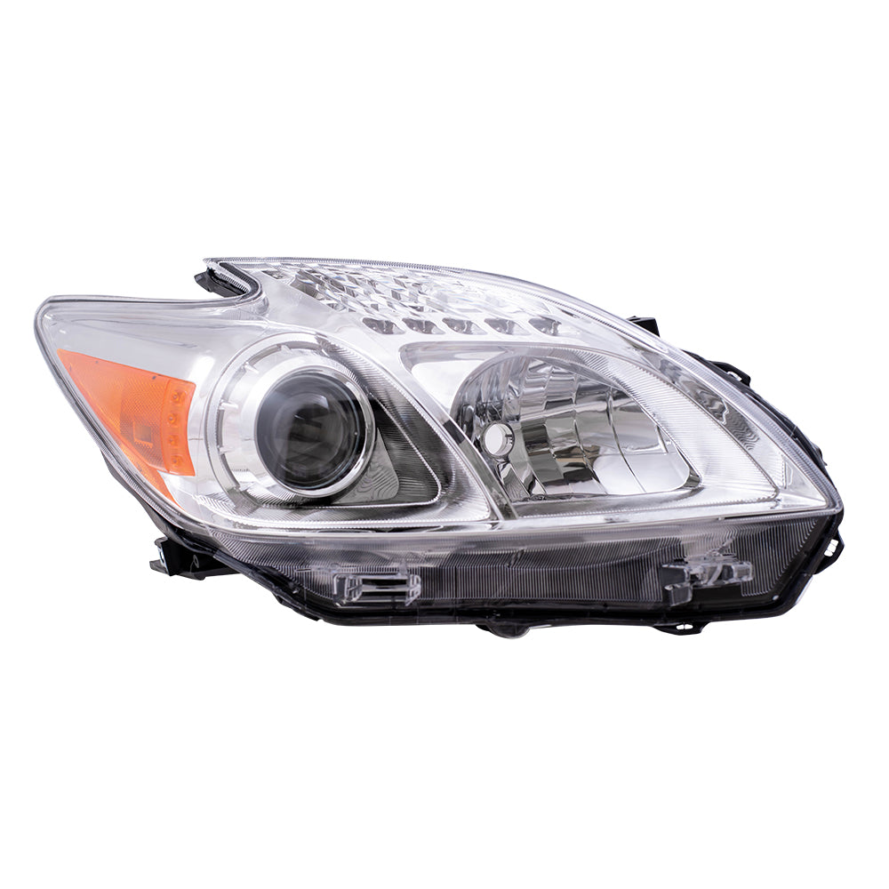 Brock Aftermarket Replacement Passenger Right Halogen Combination Headlight Assembly Compatible With 2012-2015 Toyota Prius