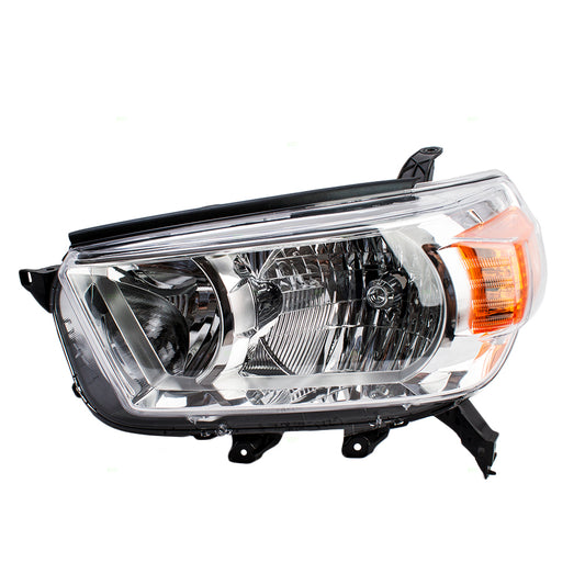 Brock Replacement Drivers Combination Headlight Headlamp Unit w/ Chrome Bezel Compatible with 4Runner 8117035520