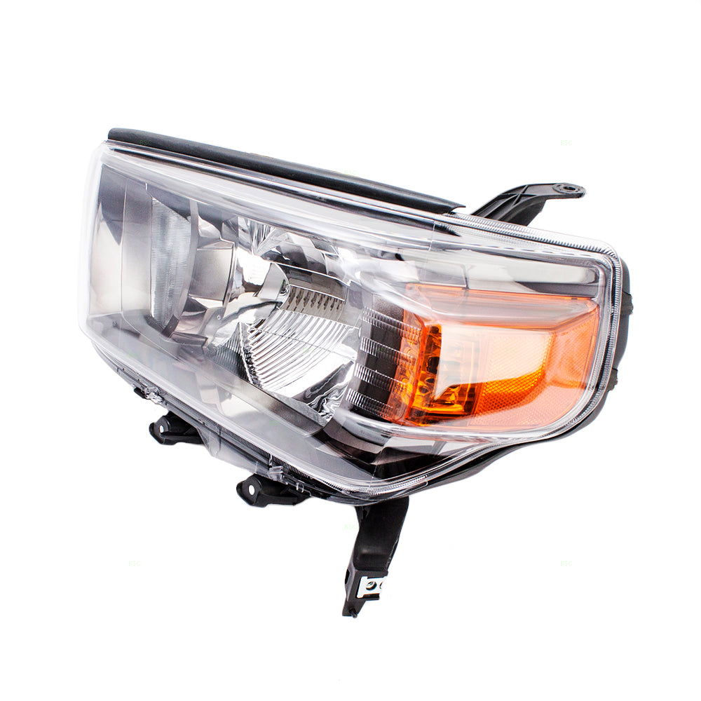 Brock Replacement Pair Set Combination Headlights Headlamp Units w/ Black Bezel Compatible with 4Runner 8117035530 8113035530