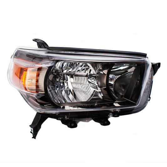 Brock Replacement Passengers Combination Headlight Headlamp Unit w/ Black Bezel Compatible with 4Runner 8113035530