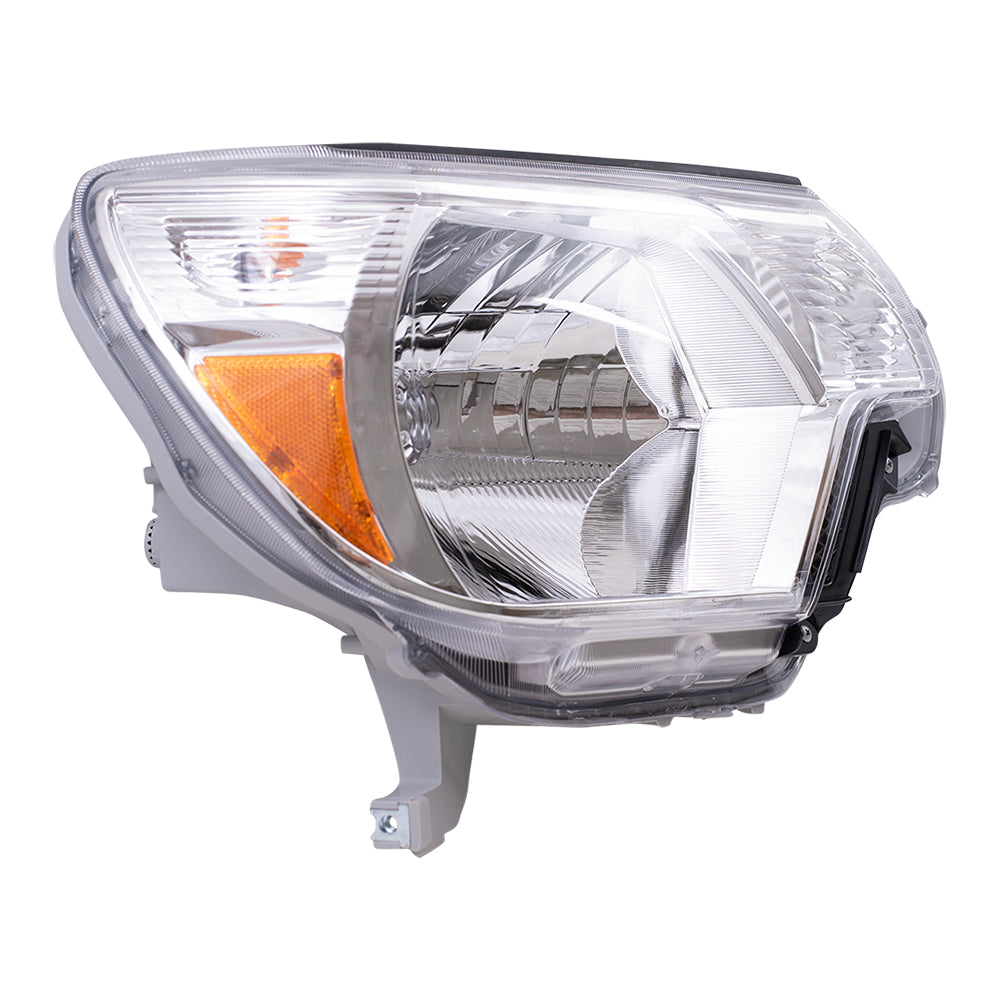 Brock Replacement Passengers Headlight Lens with Chrome Bezel Compatible with Tacoma PickupTruck 81110-04180