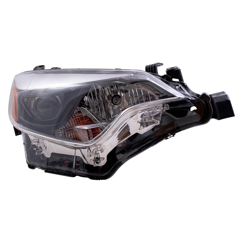 Brock Replacement Driver and Passenger Headlights Headlamps Lenses Compatible with Corolla 81150-02E60 81110-02E60