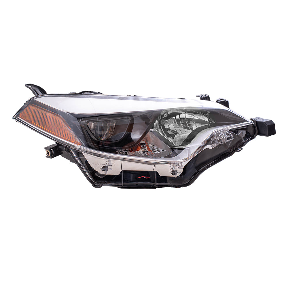 Brock Replacement Driver and Passenger Headlights Headlamps Lenses Compatible with Corolla 81150-02E60 81110-02E60