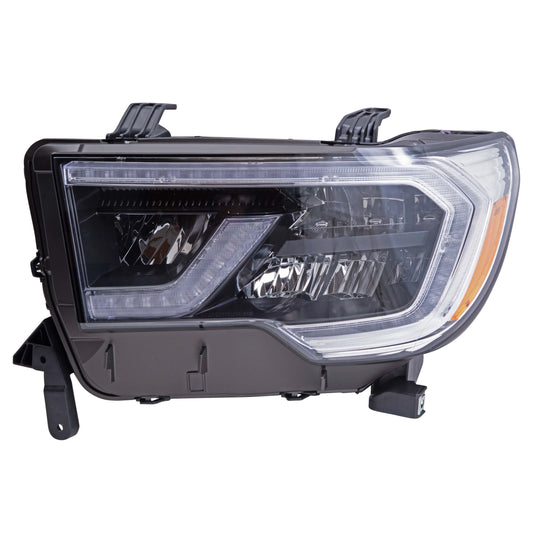 Brock 6221-0195L Driver Side Left LED Headlight Assembly Compatible with 2018-2022 Toyota Sequoia Platinum