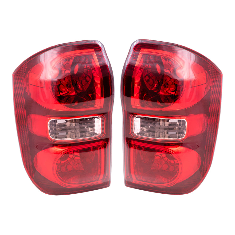 Brock Replacement Driver and Passenger Taillights Tail Lamps Compatible with 04-05 SUV 81561-42080 81551-42080