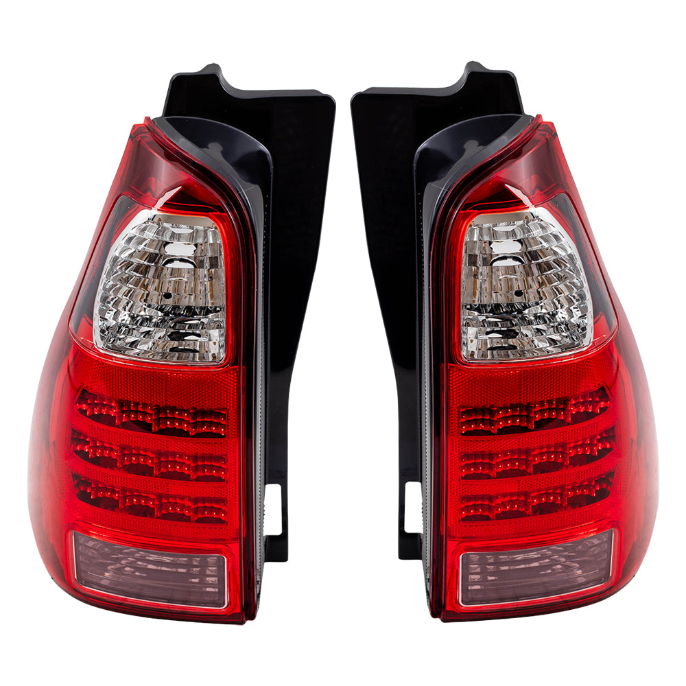 Brock Replacement Driver and Passenger Taillights Tail Lamps Compatible with 06-09 SUV 81561-35280 81551-35320