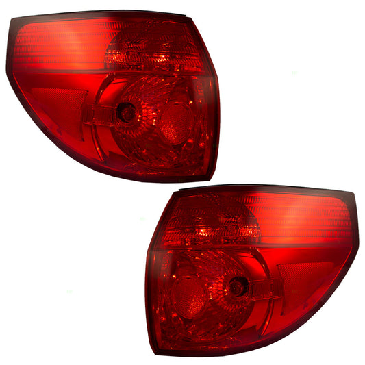 Brock Replacement Driver and Passenger Taillights Quarter Panel Mounted Tail Lamps Compatible with 06-10 Van 81560AE020 81550AE020