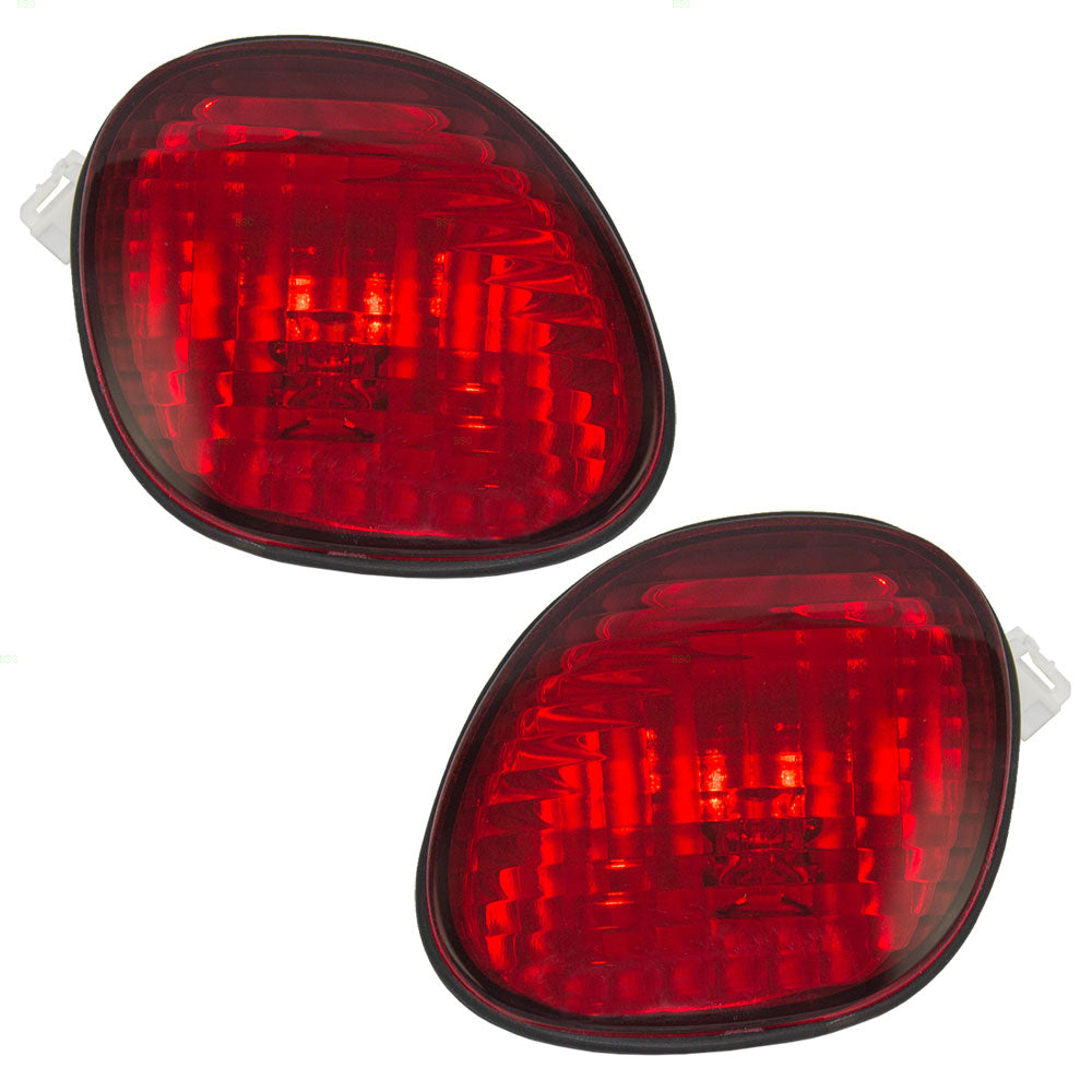 Brock Replacement Driver and Passenger Taillights Tail Lamps Lid Mounted Lens Compatible with 98-05 GS400 8159030070 8158030120