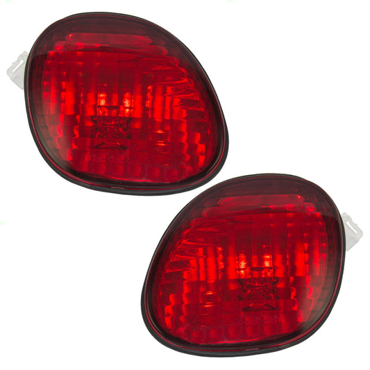 Brock Replacement Driver and Passenger Taillights Tail Lamps Lid Mounted Lens Compatible with 98-05 GS400 8159030070 8158030120