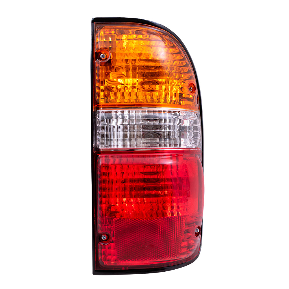 Brock Replacement Driver and Passenger Taillights Tail Lamps Compatible with 01-04 Pickup Truck 8156004060 8155004060