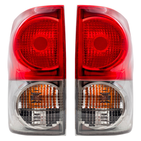 Brock Replacement Driver and Passenger Taillights Tail Lamps Compatible with 2007-2009 Tundra Pickup Truck 81560-0C070 81550-0C070