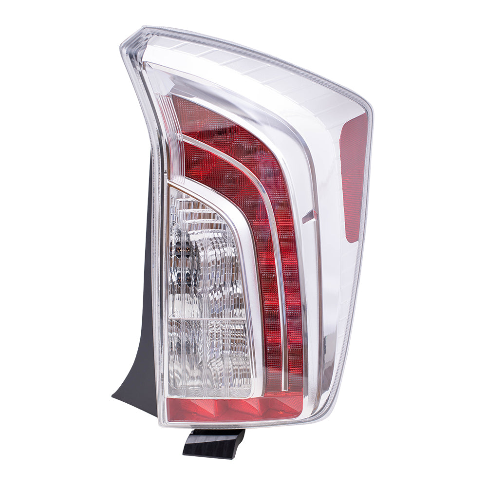 Brock Replacement Passengers Taillight Tail Lamp Lens Compatible with 12-15 Prius 81551-47190 TO2801189