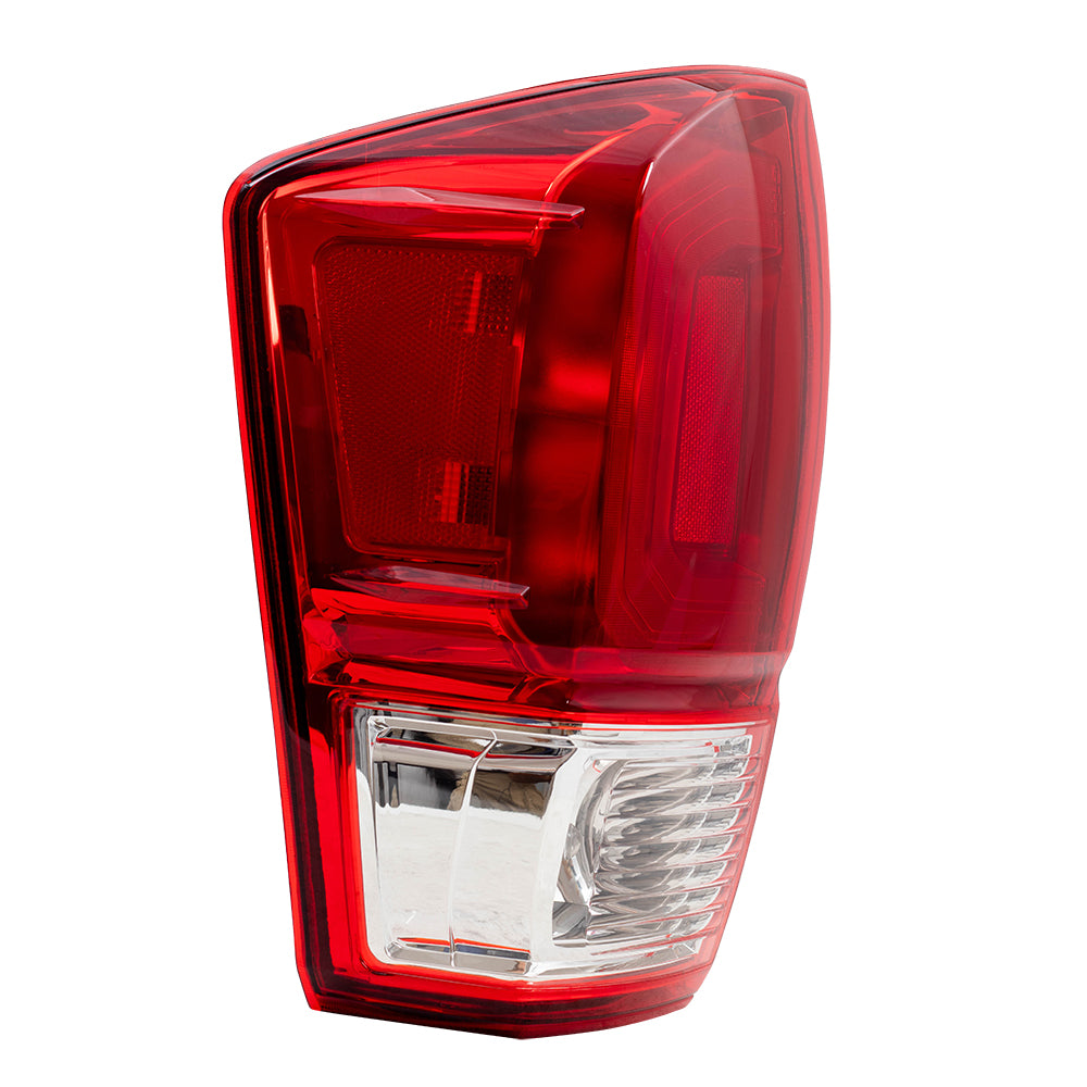 Brock Aftermarket Replacement Driver Left Combination Tail Light Assembly Without Black Bezel Compatible With 2016-2017 Toyota Tacoma SR/SR5