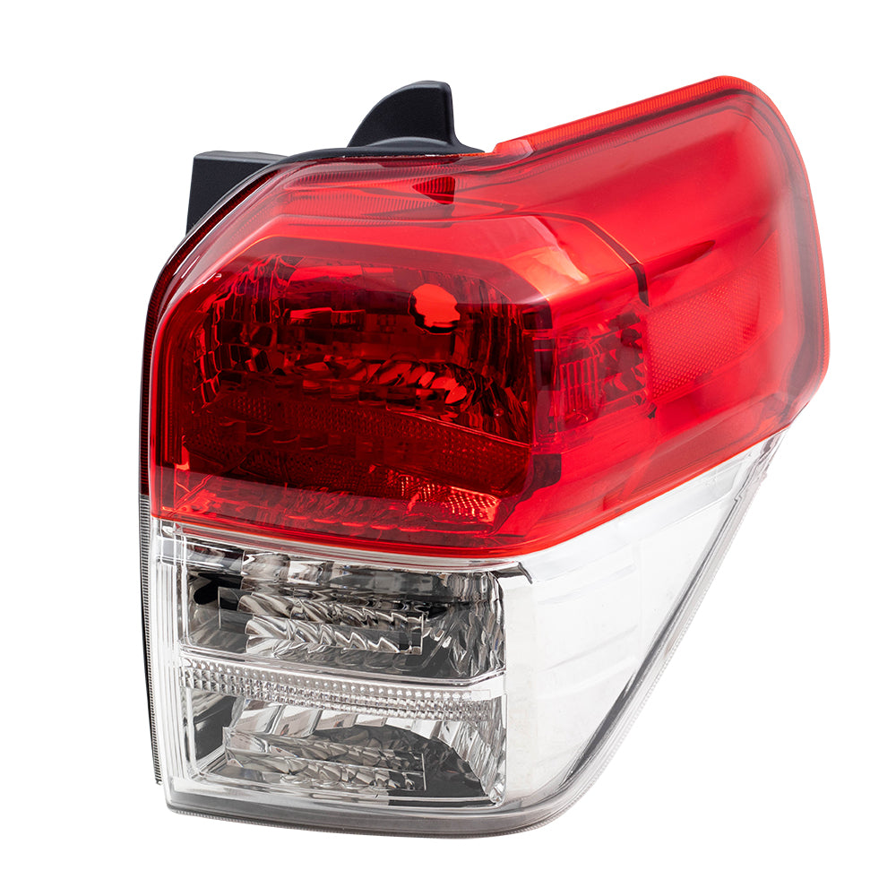 Brock Replacement Passenger Tail Light with Chrome Bezel Compatible with 10-13 4Runner