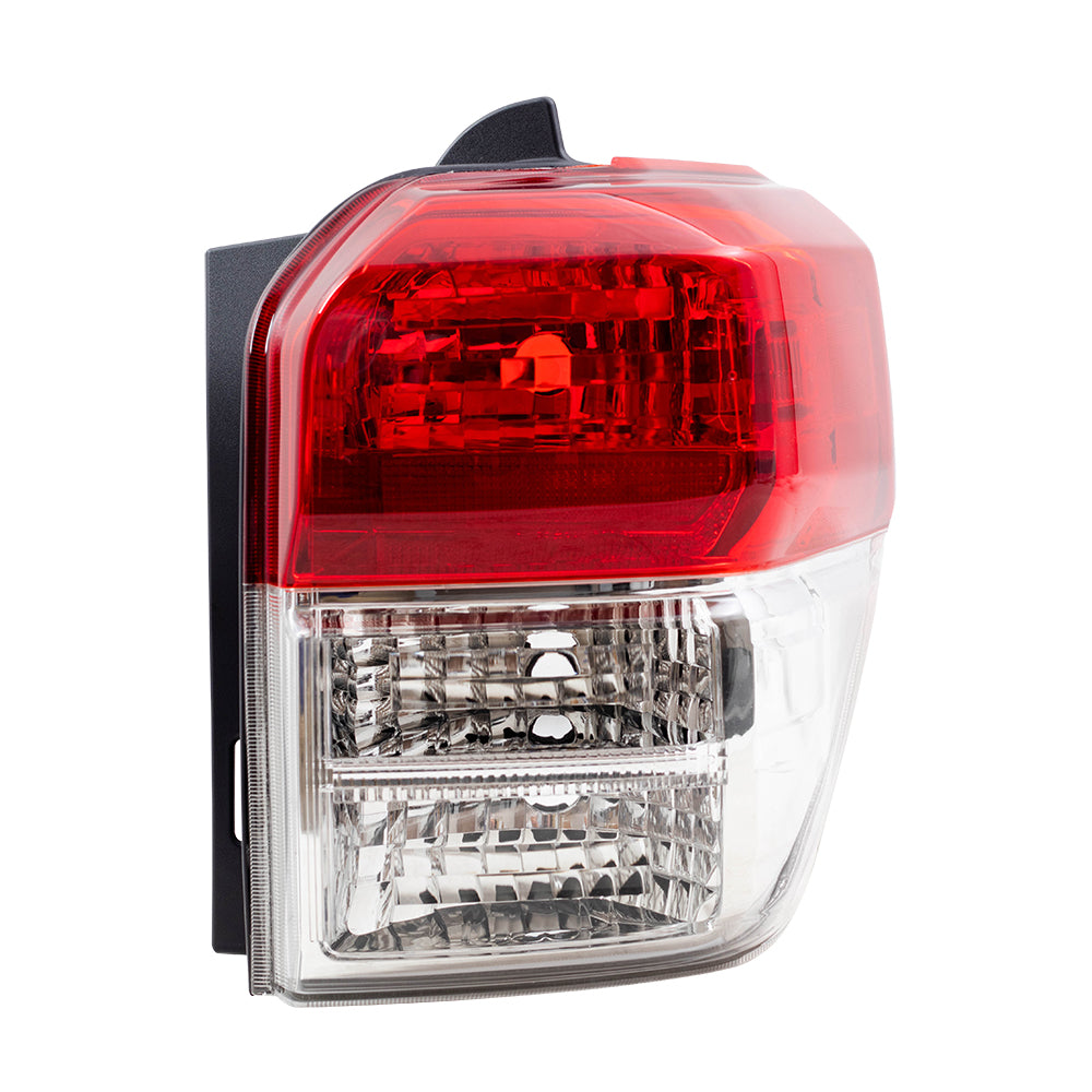 Brock Replacement Passenger Tail Light with Chrome Bezel Compatible with 10-13 4Runner