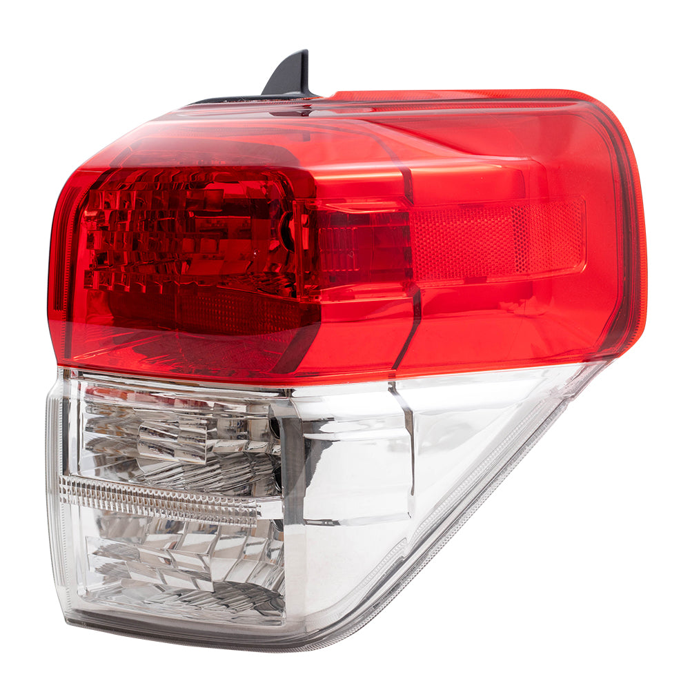 Brock Replacement Passenger Tail Light with Chrome Bezel Compatible with 10-13 4Runner