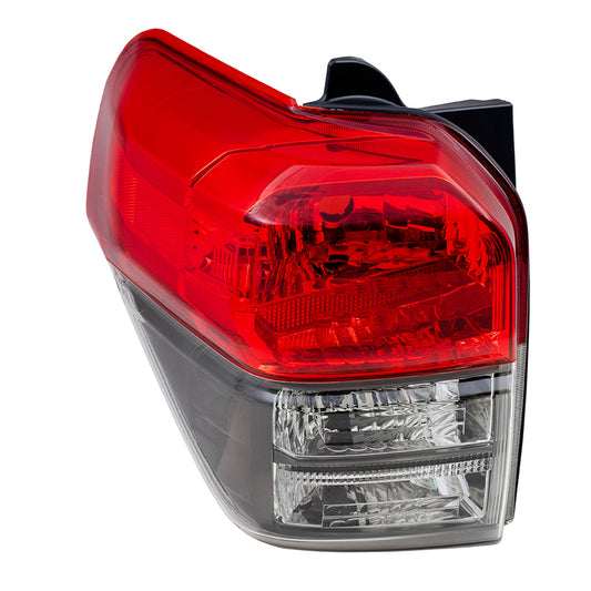 Brock Replacement Driver Tail Light with Smoked Bezel Compatible with 10-13 4Runner