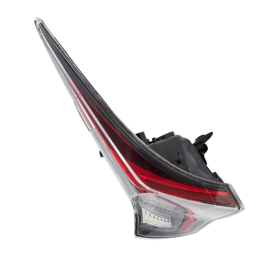 Brock Replacement Driver Tail Light Compatible with 2016-2018 Prius