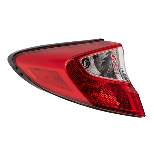 Brock Replacement Driver Tail Light Quarter Panel Body Mounted Lens Compatible with 2018-2019 C-HR