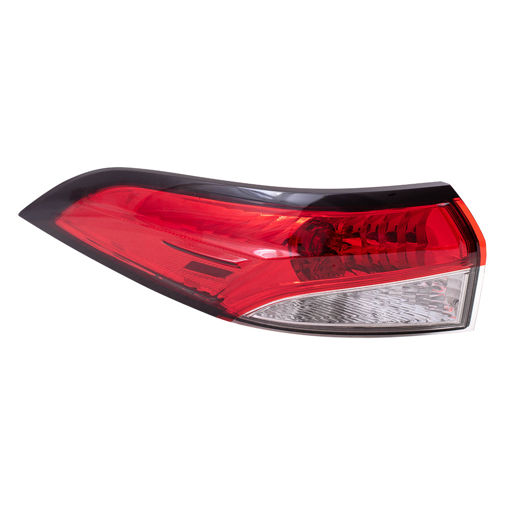 Brock Replacement Drivers Tail Light Assembly Red and Clear Lens Quarter Mounted Compatible with 2020 Corolla Sedan Built in Japan