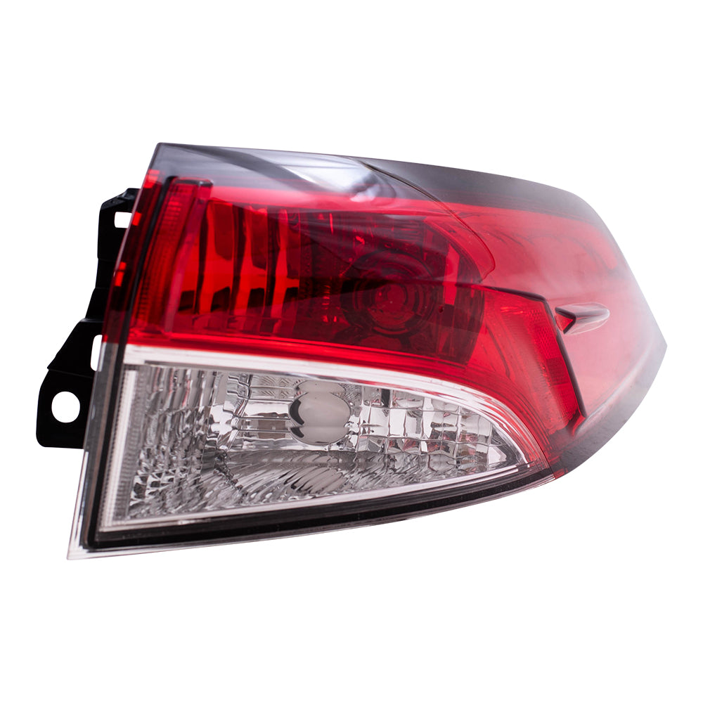 Brock Replacement Drivers and Passengers Tail Light Assemblies Red and Clear Lens Quarter Mounted Compatible with 2020 Corolla Sedan Built in Japan