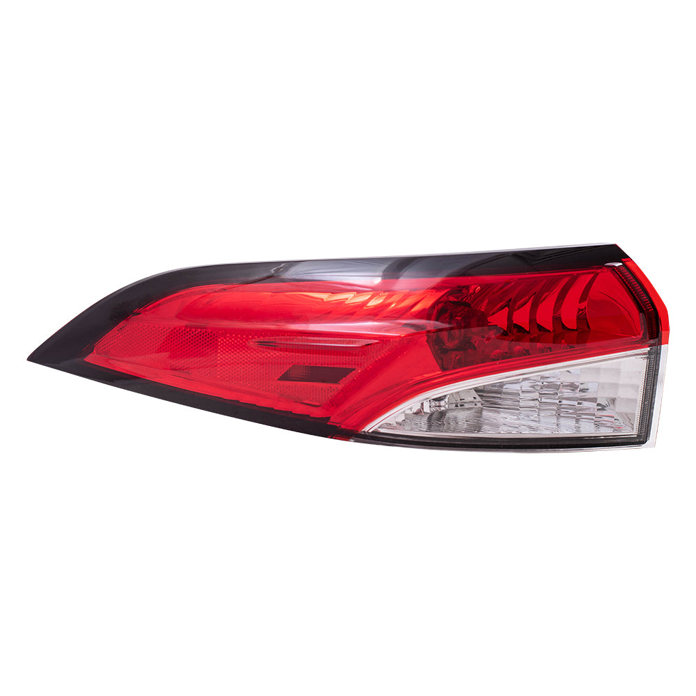 Brock Replacement Drivers Tail Light Assembly Red and Clear Lens Quarter Mounted Compatible with 2020 Corolla Sedan Built in Japan