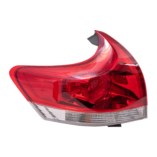 Brock Replacement Driver Side Quarter Mounted Tail Light Assembly Compatible with 13-16 Venza